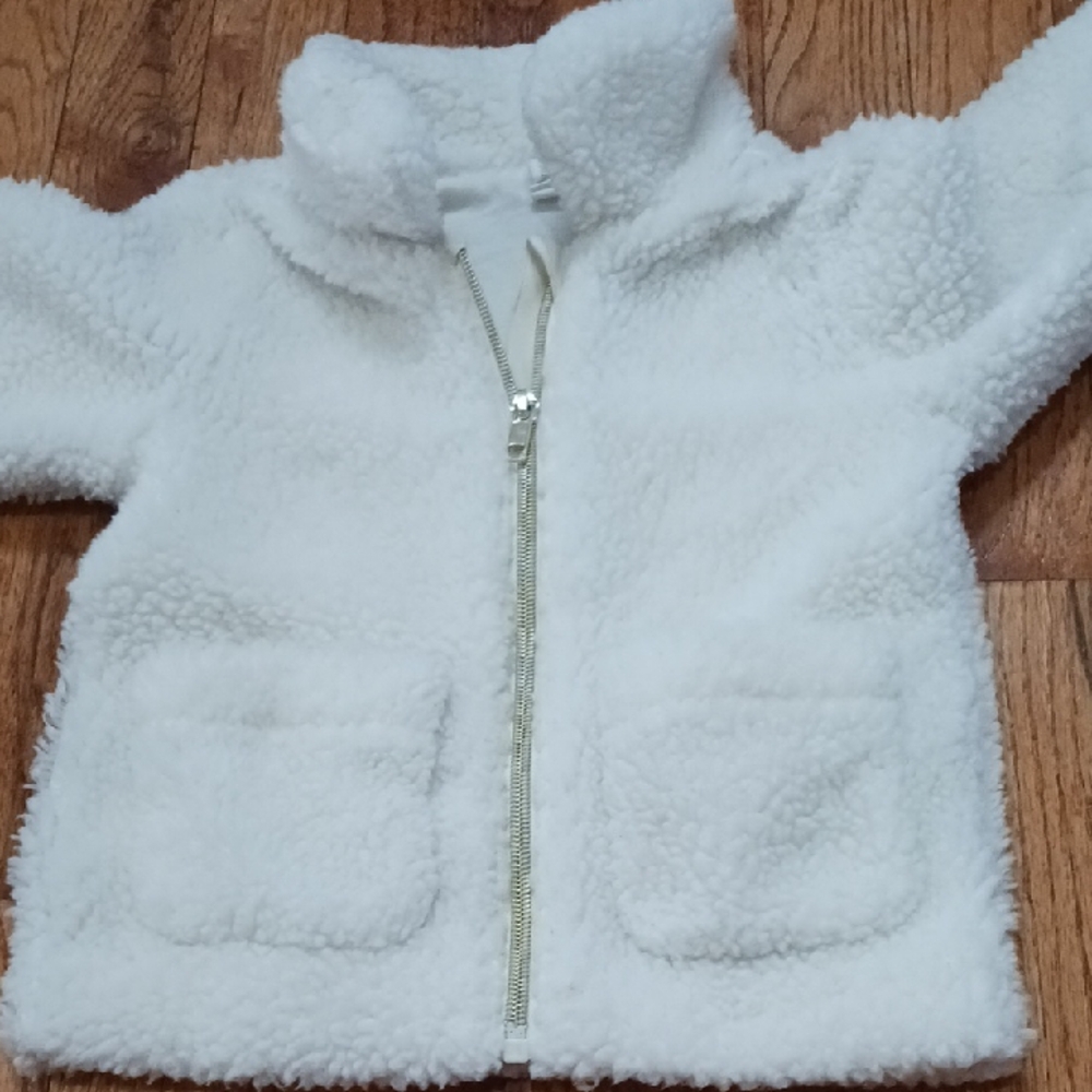 H&M White Sherpa Jacket